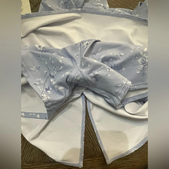 AS REVIVAL~ Light Blue Floral Romper Dress NWT Medium - Picture 5 of 8